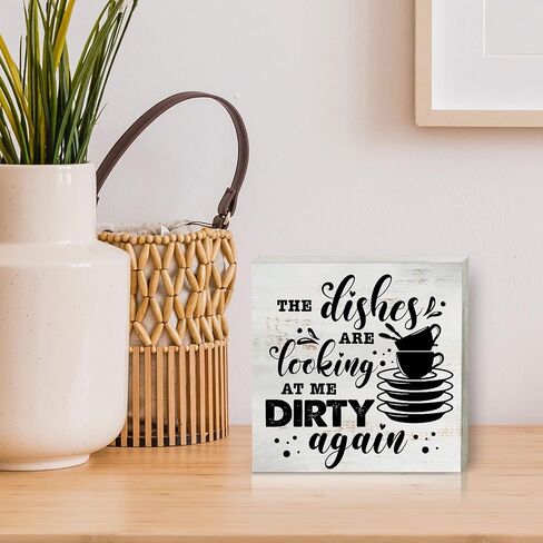 Oh the Places You'll Go Wood Box Sign Home Decor Rustic Nursery Quote Wooden Box Sign Block Plaque for Wall Tabletop Desk Home Nursery Decoration 5" x 5" in Kuwait