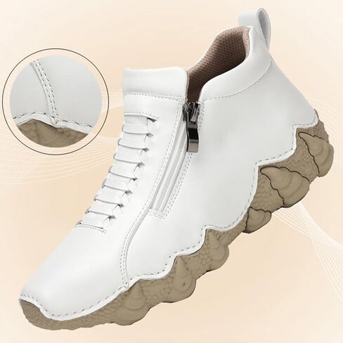 Women's Waterproof Platform Chukka Boots Fashion High Top Non-Slip Breathable Breathable Orthopedic Shoes Outdoor Hiking Walking Casual Sneakers in Saudi Arabia