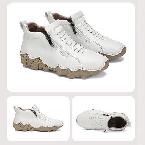 Women's Waterproof Platform Chukka Boots Fashion High Top Non-Slip Breathable Breathable Orthopedic Shoes Outdoor Hiking Walking Casual Sneakers in Saudi Arabia