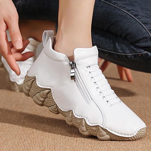 Women's Waterproof Platform Chukka Boots Fashion High Top Non-Slip Breathable Breathable Orthopedic Shoes Outdoor Hiking Walking Casual Sneakers in Saudi Arabia