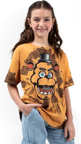 تي شيرت Five Nights at Freddy's Freddy Fazbear Character Tie Dye للشباب بأكمام قصيرة in Saudi Arabia