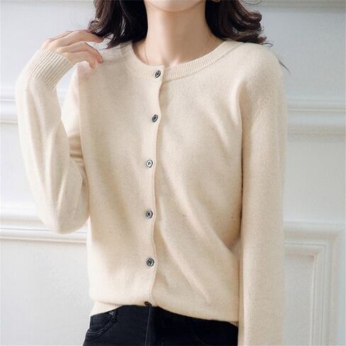 Cream Cashmere Cardigan Sweaters for Women Button Down Open Lightweight Plus Size Cardigans 2025 Fall Winter Clothing in Saudi Arabia
