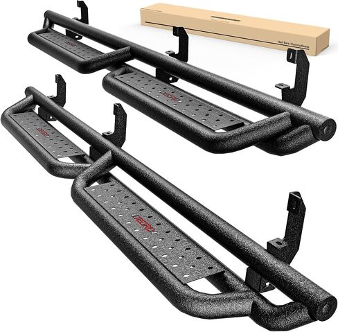 AUTOSAVER88 Running Boards Compatible with Chevy Silverado GMC Sierra Crew Cab 2019-2025 1500, 2020-2025 2500HD 3500HD Crew Cab, Drop Side Steps Rail Black Nerf Bars Carbon Steel in Saudi Arabia
