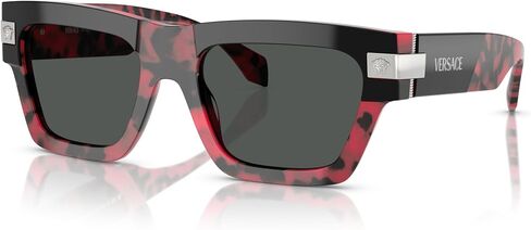 Versace Man Sunglasses Havana Blue Frame, Dark Grey Lenses, 55MM in Saudi Arabia