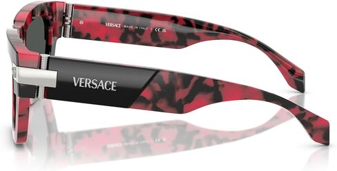 Versace Man Sunglasses Havana Blue Frame, Dark Grey Lenses, 55MM in Saudi Arabia