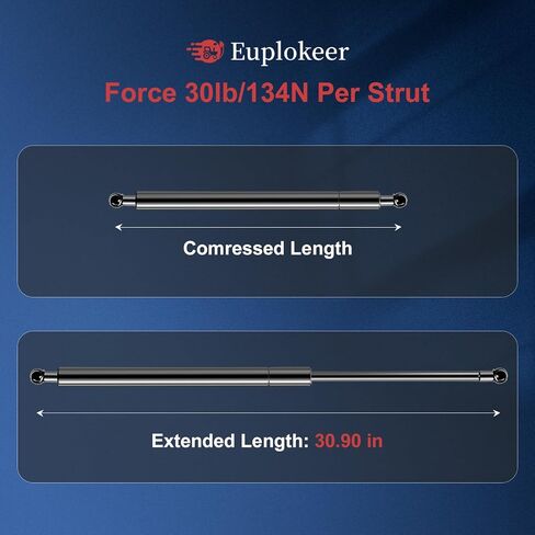 الكمية (2) SL28-30 GSNI-3200-30 30in 30lb/134N دعامة غاز عالمية مع دعامات تثبيت، ML28-30 صدمة دعم الرفع لعربة RV خارج خزانة المطبخ، غطاء تونيو، جزء باب الطابق السفلي in Saudi Arabia