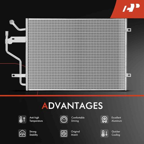 A-Premium Air Conditioning A/C Condenser Compatible with Dodge Ram 2500, Ram 3500, 1994-1997, 5.9L, Replace# 4579, 550555824AA in Saudi Arabia