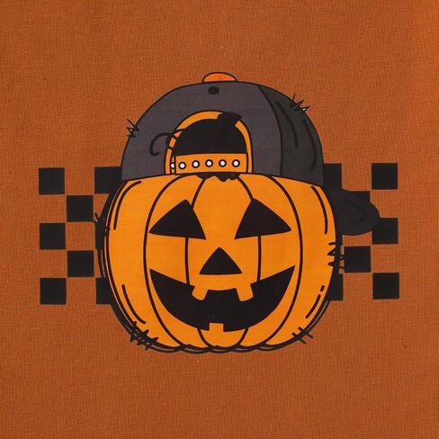 CM C&M WODRO Pumpkin Face T-Shirt Kid Funny Shirt Short Sleeve Spooky Season Tee Tops in Saudi Arabia