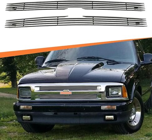 Front Grill Fits 94-97 Chevy S-10 S10 Pickup Main Upper Polished Billet Grille Insert Combo in Saudi Arabia