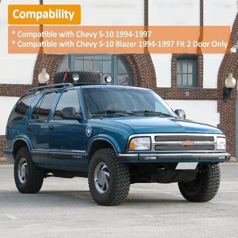 Front Grill Fits 94-97 Chevy S-10 S10 Pickup Main Upper Polished Billet Grille Insert Combo in Saudi Arabia
