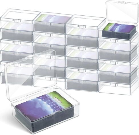 Vicenpal Playing Deck Card Storage Box Plastic Card Boxes Compatible with 100 Mtg Holder Storage Case 4.3 x 2.95 x 2.2 Inches Organizer Snap Closed for Trading Card Games Card Collector (36 Pcs) in Kuwait