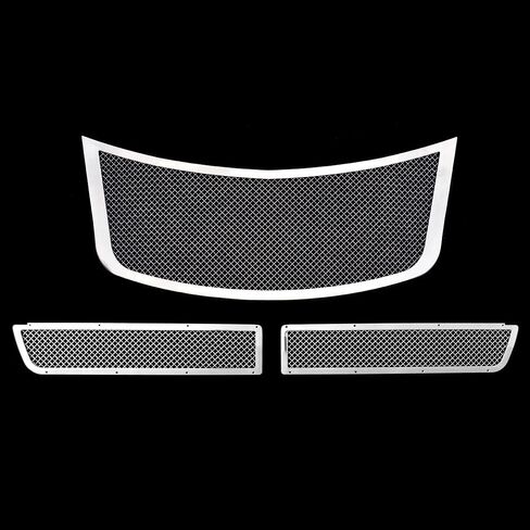 APS Compatible with Chrysler PT Cruiser 2006-2010 Main Upper Lower Bumper Stainless Steel Chrome Mesh Front Grill Grille Insert Combo R71177T in Saudi Arabia