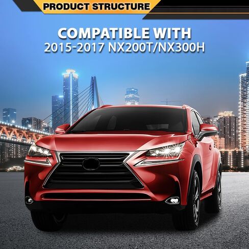 Front Grille Shell Insert Compatible with Lexus NX200t NX300h 2015-2017 LX1200172 5311178010 Black in Saudi Arabia