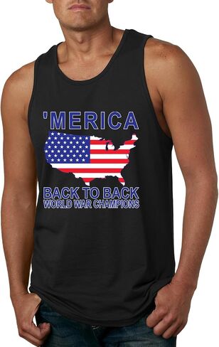 العودة إلى الخلف World War Champs Pro USA American Pride Independence Day Mens Tank Top in Saudi Arabia