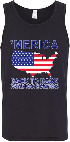 العودة إلى الخلف World War Champs Pro USA American Pride Independence Day Mens Tank Top in Saudi Arabia