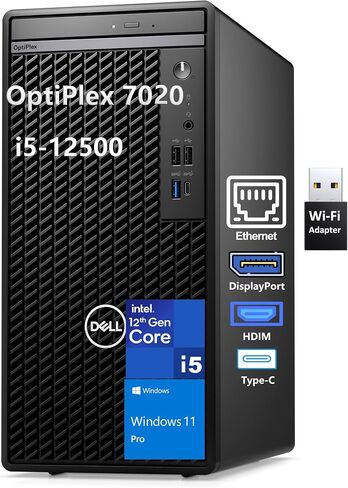Dell OptiPlex 7080 Micro Desktop Computer Mini PC, Intel i5-10500 3.1GHz Up to 4.2GHz, 16GB RAM, 1TB SSD, Keyboard&Mouse, Win11 Pro (Renewed) in Saudi Arabia