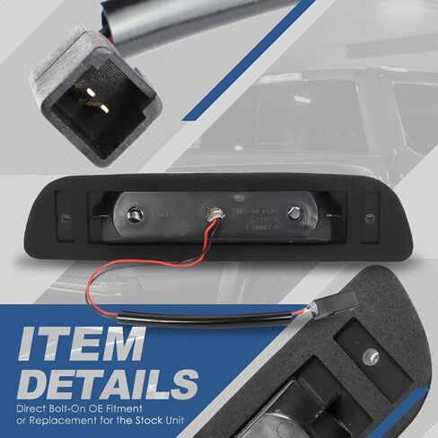 Auto Dynasty Carbon Fiber Look Pulse Flash Arrow LED 3rd Third Tail Brake Light Rear Stop Lamp Compatible with Toyota Tacoma 95-15, 16+ for Access Cab Only in Saudi Arabia