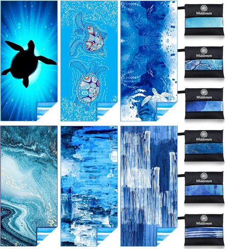 منشفة شاطئ خفيفة الوزن من الألياف الدقيقة وخالية من الرمال وسريعة الجفاف ماصة ورقيقة الحجم لحمام السباحة والتخييم وإكسسوارات الشاطئ، عبوة كبيرة سهلة الاستخدام وأشياء السفر لأساسيات العطلات هدية للكبار in Kuwait