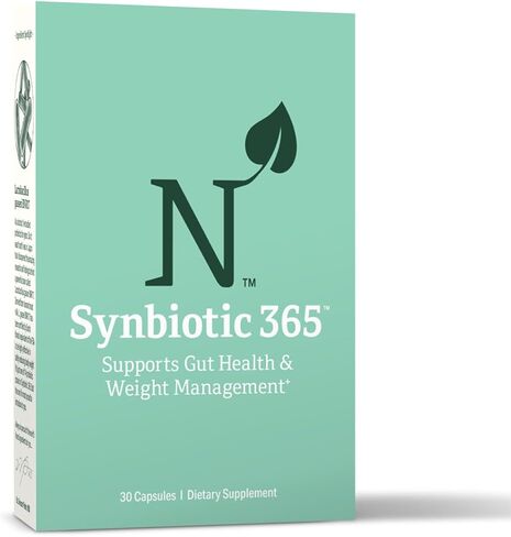 Synbiotic 365 Triple Action Prebiotics and Probiotics for Women & Men | Supplement with B Vitamins, Biotin & Niacin | Gluten Free, Non-GMO & Vegan | 20 Billion CFU | 30 Servings in Saudi Arabia