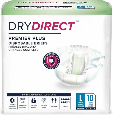 ملابس داخلية دراي دايركت بريميير بلس للاستعمال مرة واحدة - كبيرة (علبة بها 40 قطعة) in Kuwait
