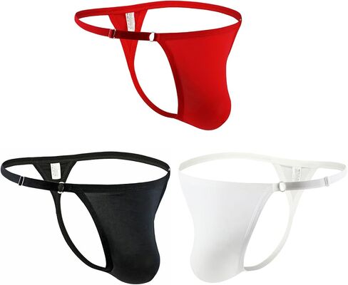 ملابس داخلية بيكيني G-String للرجال، مقاس قابل للتعديل، خصر يصل إلى 47 بوصة، رفيع للغاية وناعم وقابل للتمدد in Kuwait