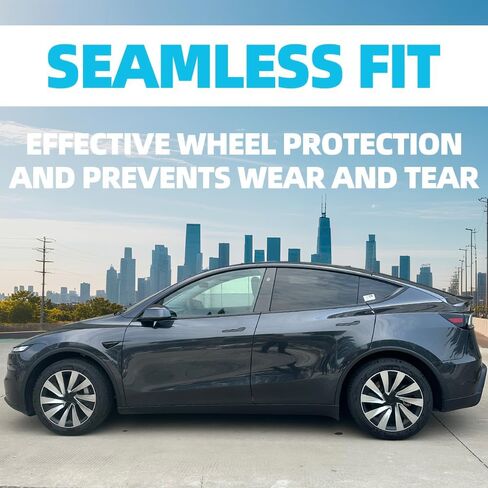 يناسب أغطية عجلات Tesla New Model Y Juniper مقاس 19 بوصة، 4 أغطية في كل عبوة، مصنوعة من مادة ABS القوية من البولي كربونات، استبدال ملحقات R19، نمط توربين، فضي أسود in Saudi Arabia