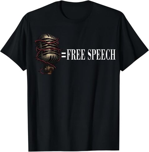 تي شيرت I Stand with Jim-Kim، داعم للتليفزيون في وقت متأخر من الليل، تي شيرت Free.e Speech للرجال والنساء in Saudi Arabia