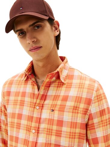 Tommy Hilfiger Long Sleeve Checked Regular Fit, Men's Button Down Shirt in Saudi Arabia