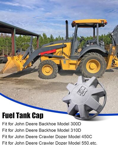 AT156445 Fuel Cap Fit for John Deere Crawler Dozer Crawlers 550 555 Backhoe 310D 315D Skidsteer 540E 640E 740E 548E Elevating Scraper 762B 862B Articulated Dump Truck 250C B25C Replace T50842 in Saudi Arabia