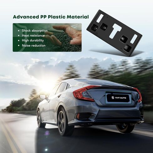 YHTAUTO Front License Plate Frame w/o Screws Compatible with Buick Encore GX 2020-2023 with Sport Touring Package, Black Bumper License Plate Bracket, No Drill Licence Plate Holder in Saudi Arabia