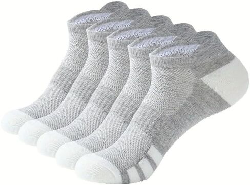 Short Socks for Men, Sweat Wicking and Breathable, Suitable for Sports and Fitness (5 Pairs) in Saudi Arabia