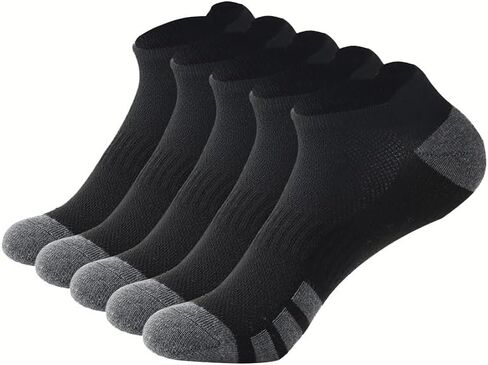 Short Socks for Men, Sweat Wicking and Breathable, Suitable for Sports and Fitness (5 Pairs) in Saudi Arabia