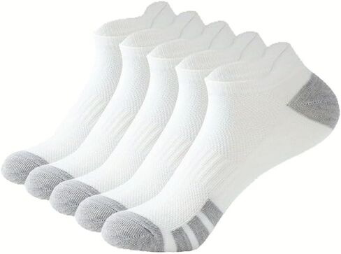 Short Socks for Men, Sweat Wicking and Breathable, Suitable for Sports and Fitness (5 Pairs) in Saudi Arabia
