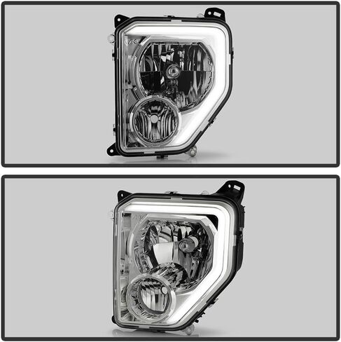KEEKPO - For 2008-2012 Jeep Liberty Upgrade Style Upgrade LED Tube Chrome Houdsing Headlights w/Fog Lamp Headlamps Left+Right in Saudi Arabia