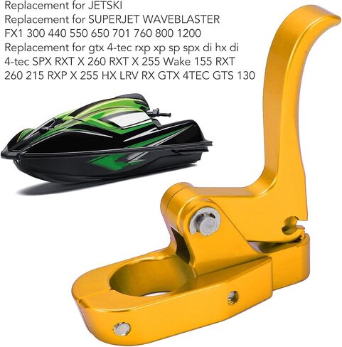 سبائك الألومنيوم إصبع خنق مريح الإبهام رافعة لجت سكي، استبدال JETSKI، WAVEBLASTER FX1 (ذهبي) in Saudi Arabia