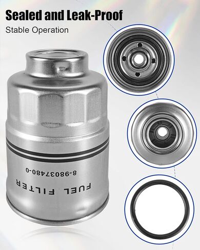 Diesel Fuel Filter Fit for Isuzu HTR HVR NPR NPR-HD NPR-XD NQR NRR REACH FTR FVR 4HK1 6HK1 4JJ1 5.2L 7.8L 3.0L, Replace 8980374810 8-94369299-0 8-94369199-1,1PCS in Saudi Arabia