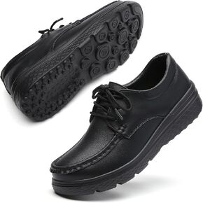Women's Lightweight Nursing Shoes Comfortable Leather Loafers in Saudi Arabia