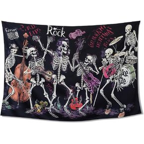 NAVNAWM Funny Skull Wall Hanging for Bedroom Decor - Skeleton Tapestry Aesthetic 51 * 39 Inches in Saudi Arabia