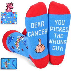 Zmart Breast Cancer Gifts - Women Men Cancer Awareness Chemo Socks for Survivors after Surgery in Saudi Arabia
