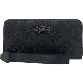 ED HARDY Women's Zip Around Wallet with Wrist Strap in Saudi Arabia