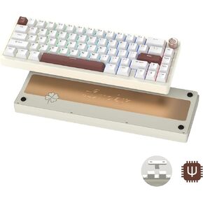 Womier SK65 Pro Wireless Gaming Keyboard 60 في المائة ، لوحة مفاتيح ميكانيكية كريمية مع QMK ، حالة ألومنيوم مخصصة سريعة الإزالة ، لوحة مفاتيح RGB القابلة للتبديل الساخنة ، بلوتوث 5.0/2.4 جيجا هرتز/USB ، أسود ، أسود in Kuwait