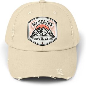 50 States Travel Club Hat, Great Gift for Traveler who has Visited All Fifty States in Kuwait