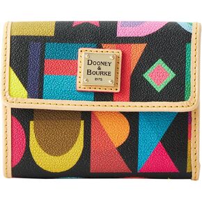 محفظة Dooney & Bourke ، Art Deco Small Flap Card Card Wallet - White in Kuwait