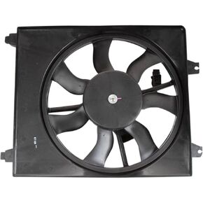 Right A/C Condenser Cooling Fan Assembly Passenger Side Compatible with 2007-2009 Hyundai Santa Fe HY3115114 in Saudi Arabia