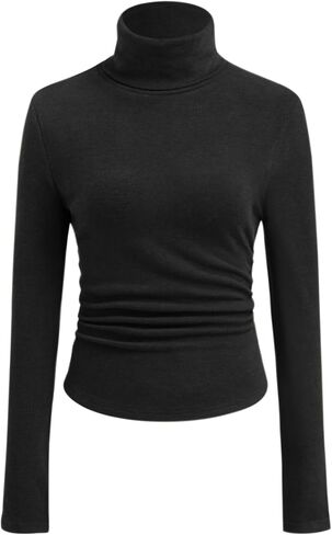 CIDER Women's Turtleneck Neck Top Thermal Long Sleeve Shirts Fall Fashion Going Out Basic Tee Winter Clothing in Saudi Arabia