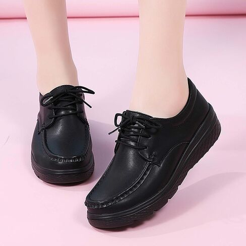 Women's Lightweight Nursing Shoes Comfortable Leather Loafers in Saudi Arabia