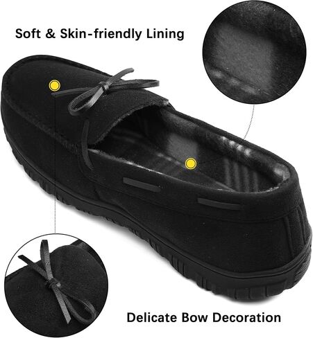 CareBey Men Slippers Indoor Outdoor Slip on Comfortable House Shoes Plush Moccasin Slipper for Men in Saudi Arabia