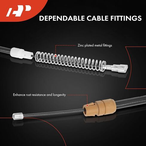 A-Premium Rear Passenger Side Parking Brake Cable Assembly Compatible with Chevrolet & GMC Models: Silverado 3500 HD, Silverado 1500, Silverado 2500 HD, Sierra 1500, Sierra 2500 HD, Sierra 3500 HD in Saudi Arabia