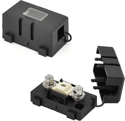 Mega ANM Bolt Down Fuse Hoder مع 2X200A صمامات احتياطية، ومحطات، وأنابيب تقلص، ومسامير ومفتاح ربط الكل في حزمة واحدة مثالية لشاحنة السيارة، وRV، والمقطورة والقوارب البحرية (Mega 200A) in Kuwait