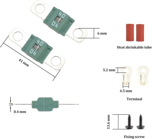 Mega ANM Bolt Down Fuse Hoder مع 2X200A صمامات احتياطية، ومحطات، وأنابيب تقلص، ومسامير ومفتاح ربط الكل في حزمة واحدة مثالية لشاحنة السيارة، وRV، والمقطورة والقوارب البحرية (Mega 200A) in Kuwait